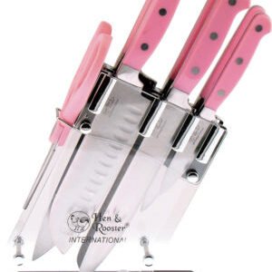 Hen & Rooster Int Seven Piece Kitchen Set Pink