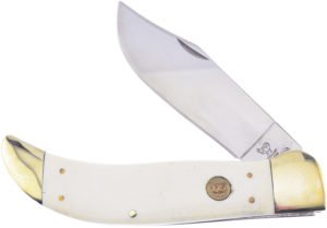Hen & Rooster Int Large Folder White Smooth Bone