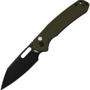 CJRB Pyrite Button Lock Green G10 (3.13″)