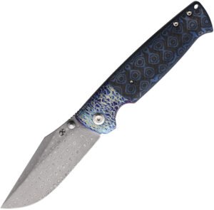 Kansept Shikari Knife Black/Blue CF (4.25″)