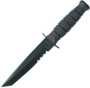 Ka-Bar Short Tanto Knife Serrated (5.25″)