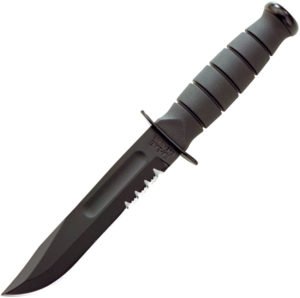 Ka-Bar Short Knife Black Serrated (5.25″)