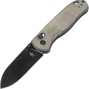 Kizer Cutlery Drop Bear Axis Lock Micarta (3″)