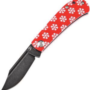 Kansept Bevy Folder Knife Red Snowflake (2.25″)