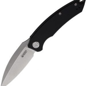 Kubey Leaf Linerlock Black (3″)