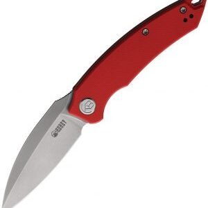 Kubey Leaf Linerlock Red (3″)