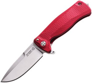 LionSTEEL SR22 Framelock Red Satin (3″)