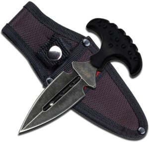 MTech Push Dagger Knife Black (3.75″)