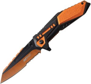 MTech Linerlock A/O Knife Orange Serrated (3.75″)