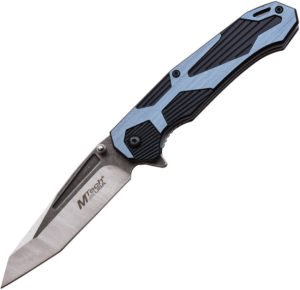 MTech Linerlock A/O Knife Black Gray (3.5″)