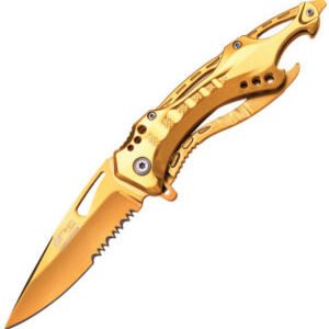 MTech Linerlock A/O Knife Gold (3.25″)