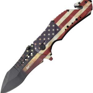 MTech Rescue A/O Knife American flag (3.75″)