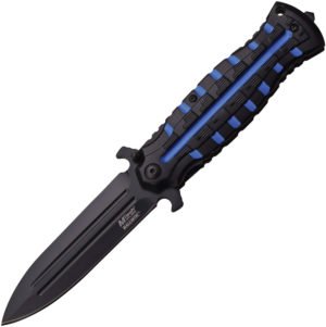 MTech Linerlock A/O Knife Black/Blue (3.5″)