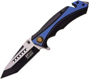 MTech Police A/O Knife Black/Blue (3.25″)
