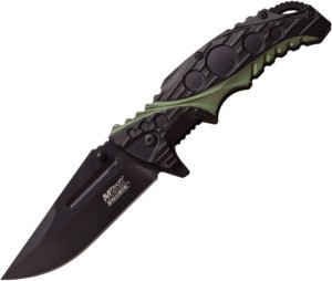 MTech Linerlock A/O Knife Black/Green (3.5″)