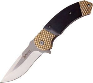 MTech Framelock A/O Knife Gold/Black (3.75″)