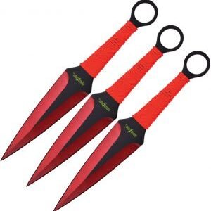 Perfect Point Throwing Knife Set Red (4.5″)