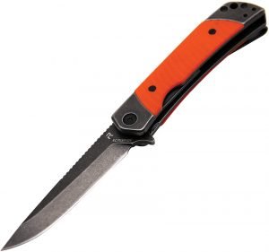 Revo Duo Linerlock Drop Point Org (2.88″)