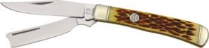 Rough Rider Razor Trapper Amber Bone