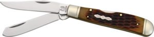 Rough Rider Lockback Trapper Amber Bone