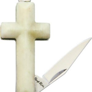 Rough Rider Cross Knife White Smooth Bone