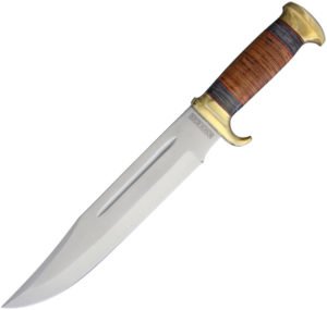 Rough Rider Stacked Leather Bowie (11″)