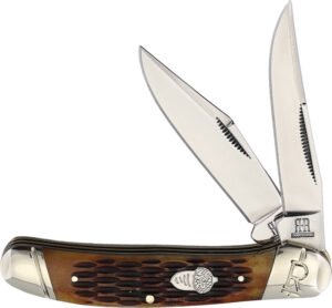 Rough Rider Copperhead Amber Jigged Bone