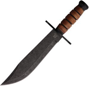Rough Rider Combat Bowie Stacked Leather (9.5″)
