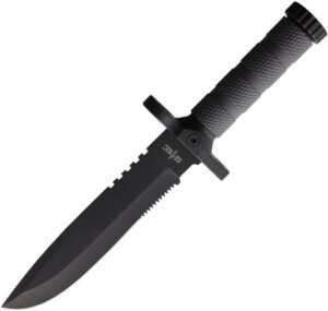 S-TEC Survival Knife Black (7.5″)