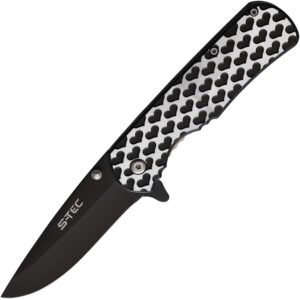 S-TEC Heart Linerlock Black A/O (3.25″)