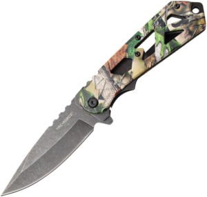 Tac Force Linerlock A/O Green Camo (3.75″)