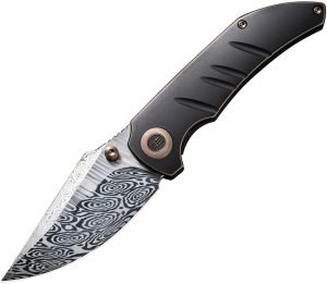 We Knife Riff Raff Black/Bronze Damascus (3.13″)