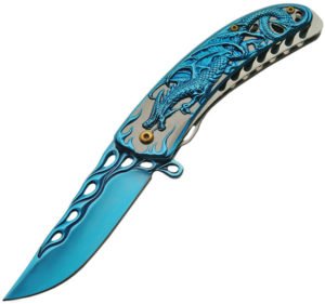 Rite Edge Dragon Linerlock Blue A/O (3.5″)