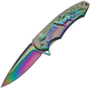 Rite Edge Wolf Framelock A/O Rainbow (3.25″)