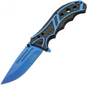 Rite Edge Caution Linerlock A/O Blue (3.75″)