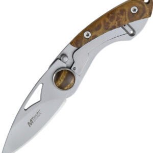 MTech Framelock Knife Stainless Wood