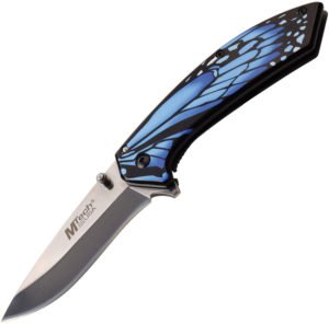 MTech Butterfly Framelock A/O Blue (3″)