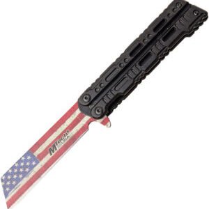 MTech Flag Linerlock A/O Knife Black (3.5″)
