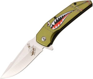 MTech Lady Luck Linerlock Knife A/O Green (3.5″)