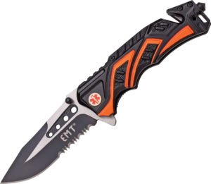 MTech Rescue Linerlock EMT A/O Knife Orange (3.38″)