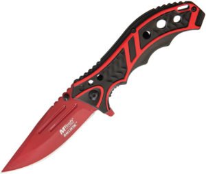 MTech Linerlock Black/Red A/O Knife (3.63″)