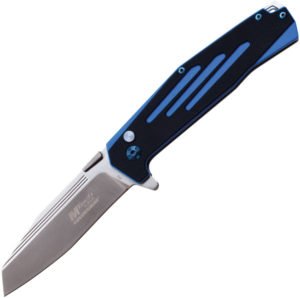 MTech Button Lock Knife Black/Blue (3.5″)