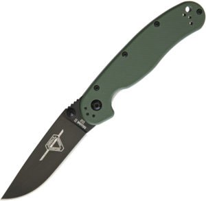 Ontario RAT II Linerlock OD Green D2 (3″)