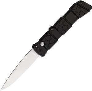 Piranha Knives Auto 21 Button Lock Black (3.5″)