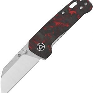 QSP Knife Mini Penguin Linerlock Red CF (2.25″)