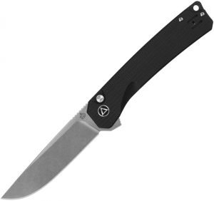 QSP Knife Osprey XL Button Lock Black (3.63″)