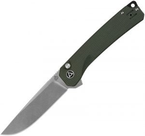 QSP Knife Osprey XL Button Lock Green (3.63″)