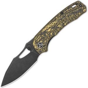 QSP Knife Hornbill Linerlock Golden CF (3.25″)