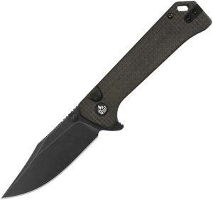 QSP Knife Grebe Button Lock Brown (3″)