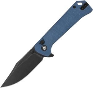 QSP Knife Grebe Button Lock Blue (3″)